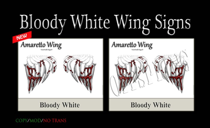 BLOODY WHITE WING SIGNS & OFFSPRING