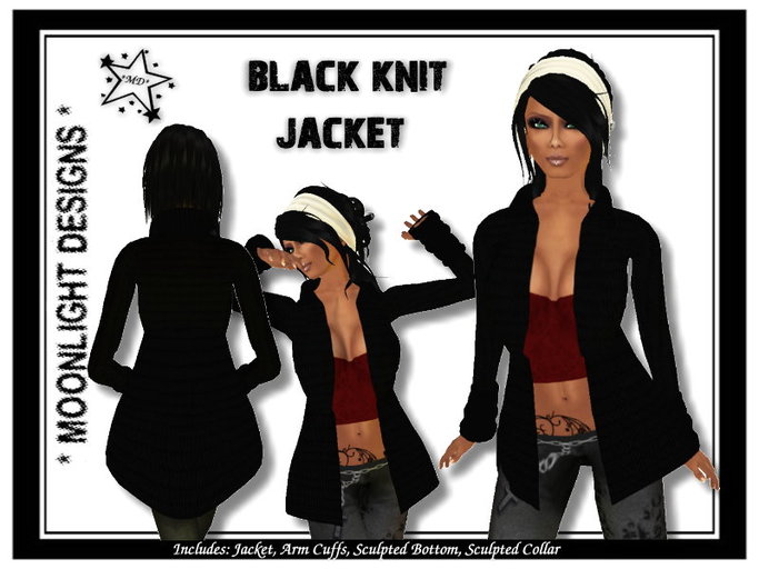 *MD* Black Knit Jacket - SALE -
