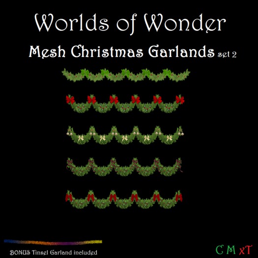 Mesh Christmas Garland Pack 2
