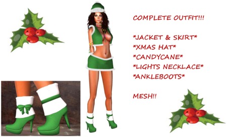 Second Life Marketplace - Sexy Santa Helper Green