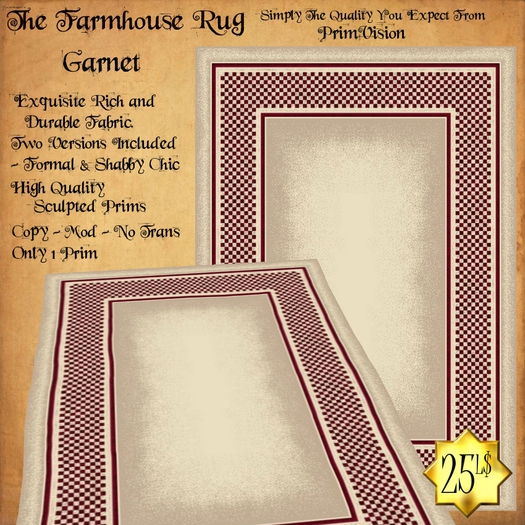 *PV* The Farmhouse Rug - Garnet