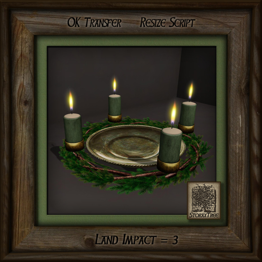 Pine Wreath Candle Br