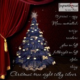 +christmas tree night silky silver (menu controlled) *NS*