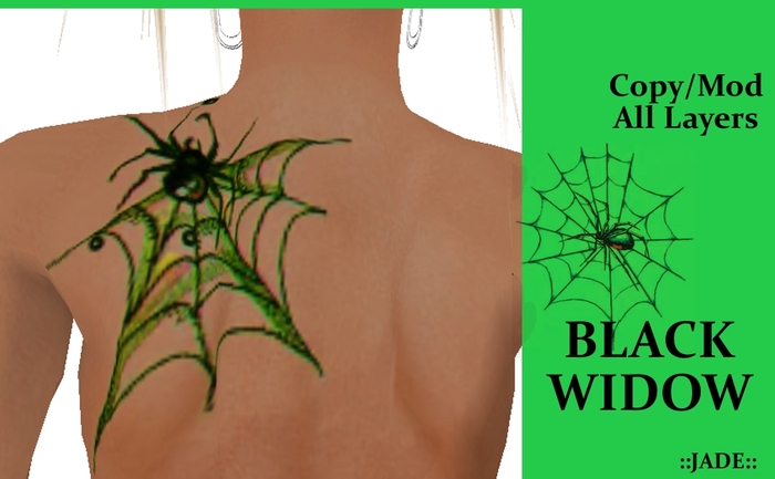 ::JADE:: Black Widow Tattoo Gothic