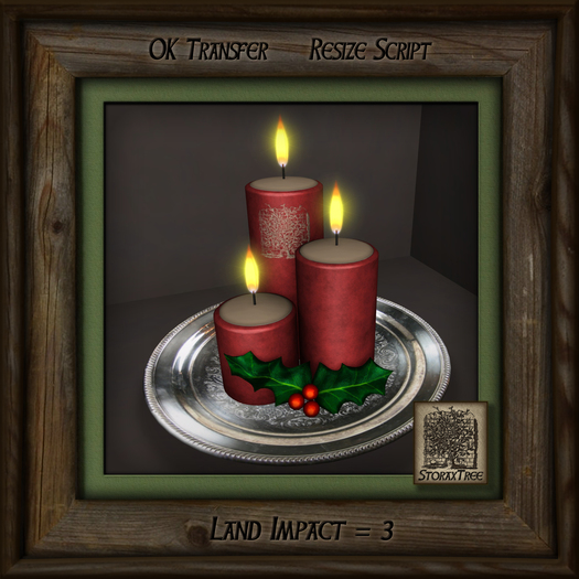 Holiday Candles Platter Gp