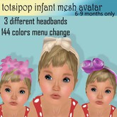 INFANT Set 3 headbands color change <box>