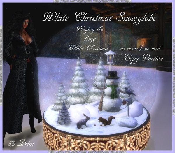 White Christmas Snowglobe in Gift Box