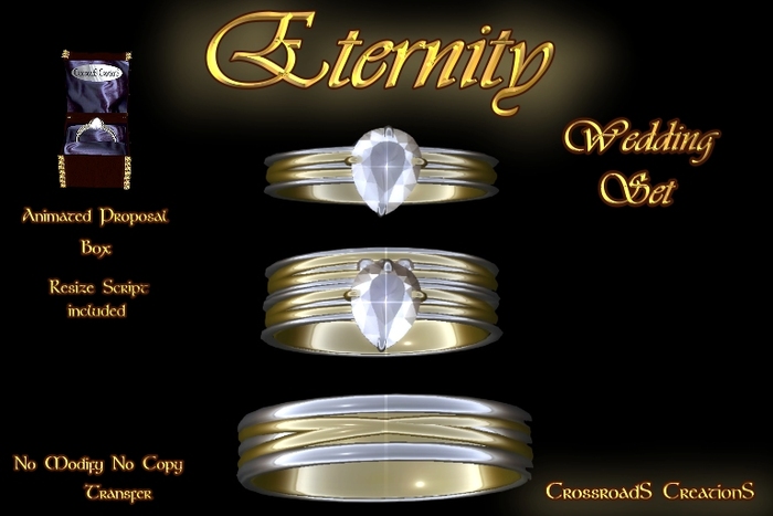 Wedding Rings-Eternity Wedding Set boxed