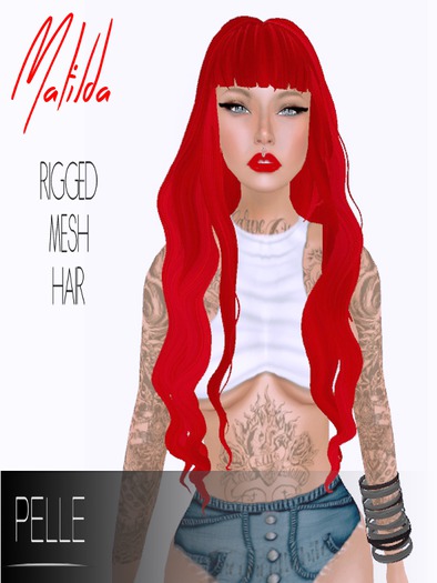 Pelle - MATILDA RIGGED MESH HAIR RED