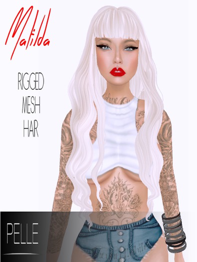 Pelle - MATILDA RIGGED MESH HAIR BLONDE LIGHT