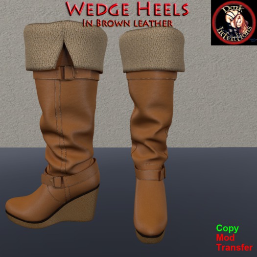 DI Wedge Heels Brown Leather