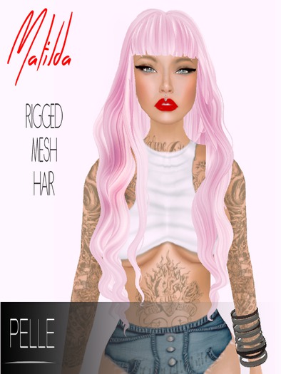 Pelle - MATILDA RIGGED MESH HAIR PINK