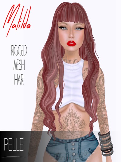 Pelle - MATILDA RIGGED MESH HAIR MOGANO RED