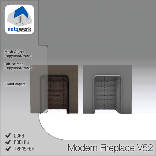 netzwerk - Modern Fireplace V52 (boxed)