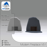 netzwerk - Modern fireplace V51 (boxed)