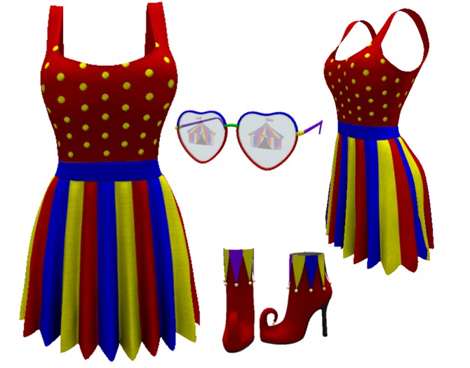 CLOWN OUTFIT 2 (Shoes, Tattoos, Eyeglasses)