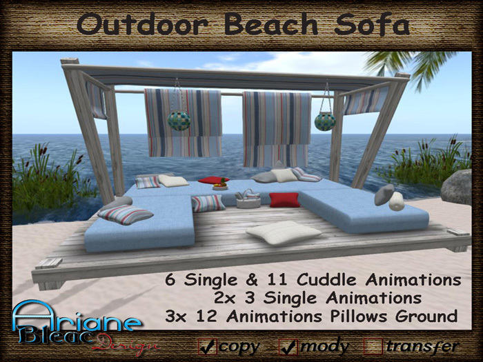 Beach Daybed Sofa with Canopy - Outdoor - Terrace - Promo Price -