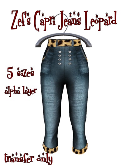 Zef's Rockabilly Capri Jeans Leopard