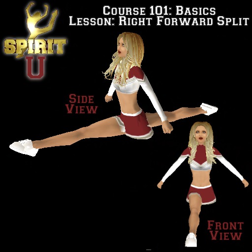 SPIRIT Cheer Right Forward Split Pose