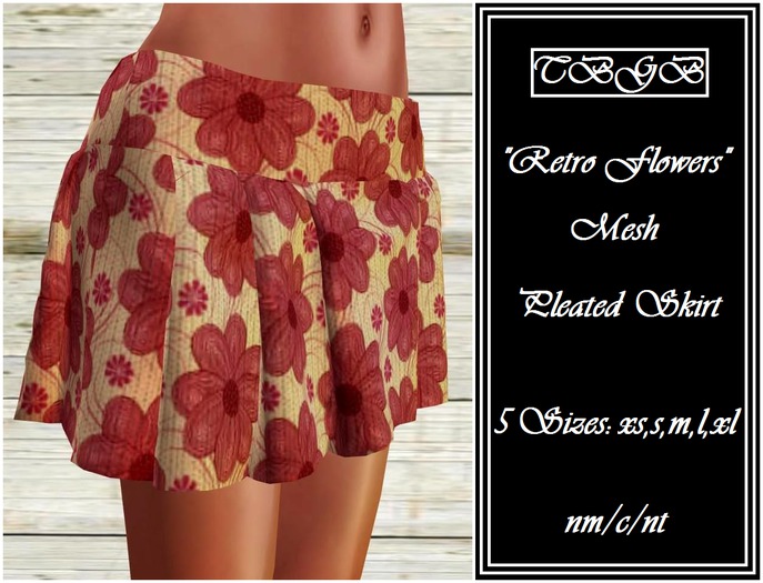 !!! TBGB - "Retro Flower" Skirt by Sej