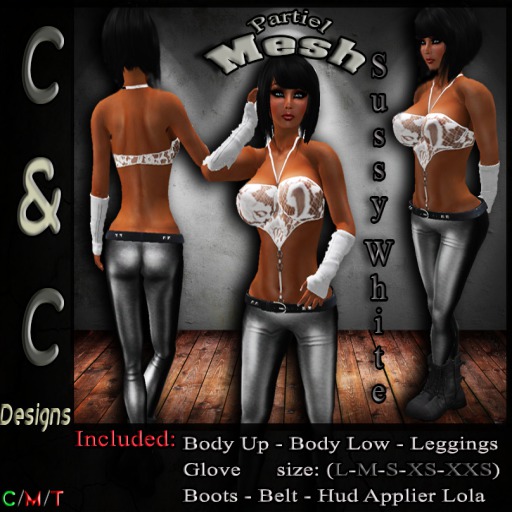 C&C Mesh Sussy White (Hud Applier Lola)