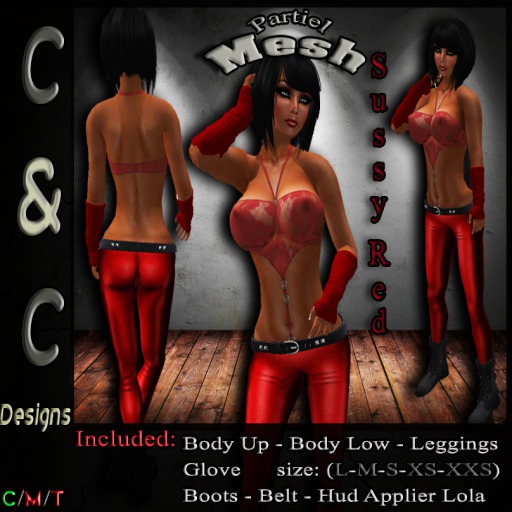 C&C Mesh Sussy Red (Hud Applier Lola)