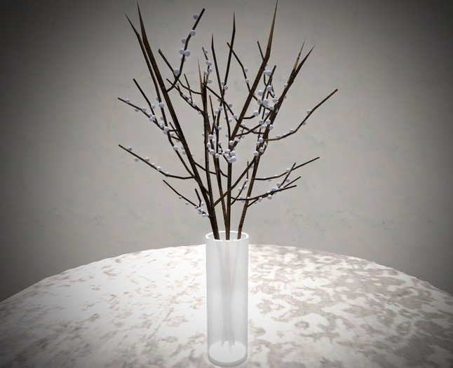 Twigs with White Berries Vase