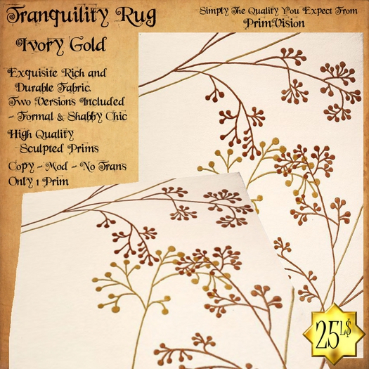 *PV* Tranquility Rug - Ivory Gold