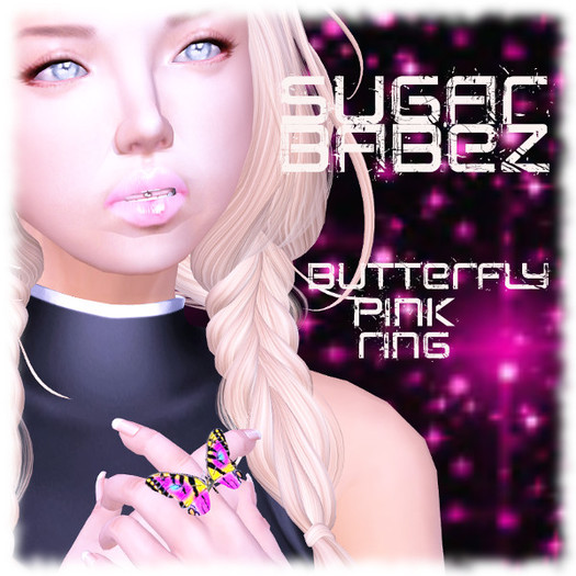 *SUGAR~BABEZ*~Butterfly~Ring~Pink