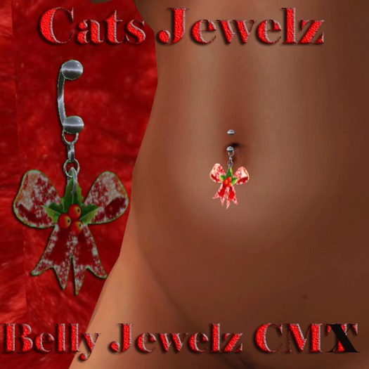 Animated Mistletoe Belly Jewel