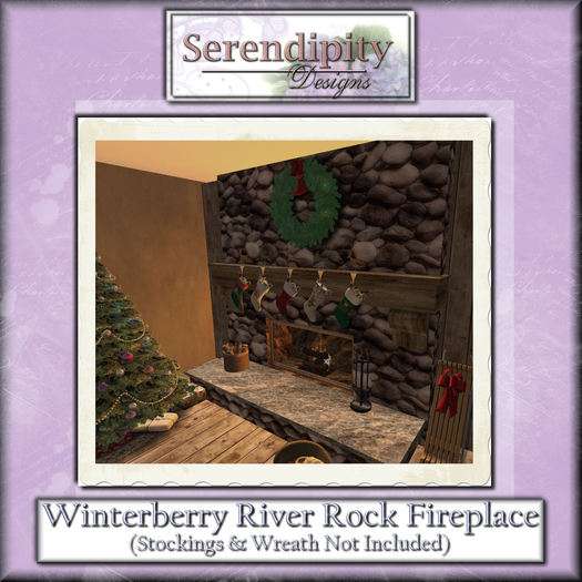 Serendipity Designs - Winterberry Fireplace  (boxed)