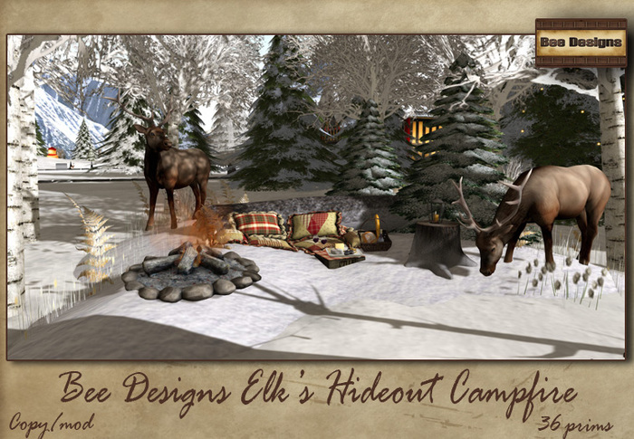  .: Bee designs:. Elk's Hideout Campfire - box