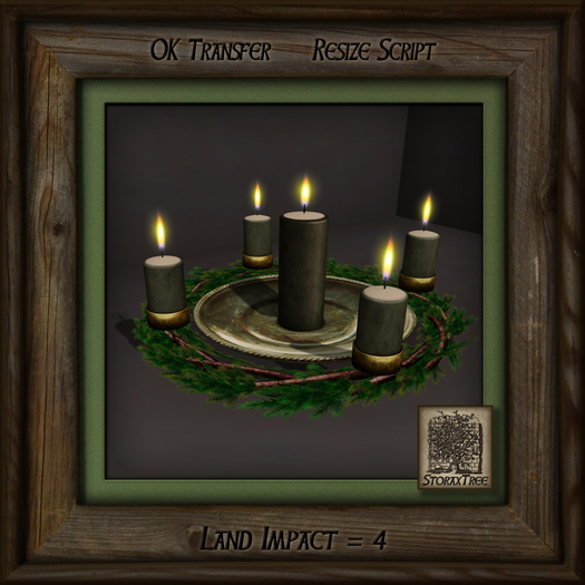 Pine Wreath Candle An