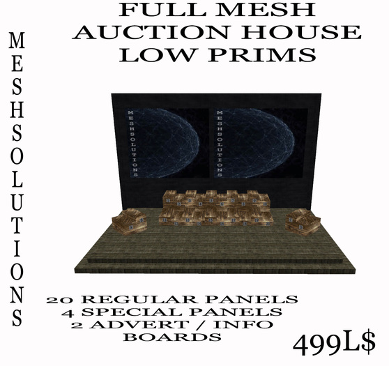 Auction Build Low Prim (mesh) V2.0