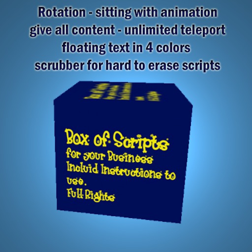 Boxe of scripts and instructions-FULL RIGHTS