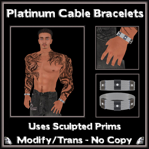*ICED* Platinum Cable Bracelets (Ad)