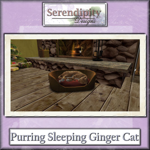 Serendipity Designs - Sleeping Ginger Kitty