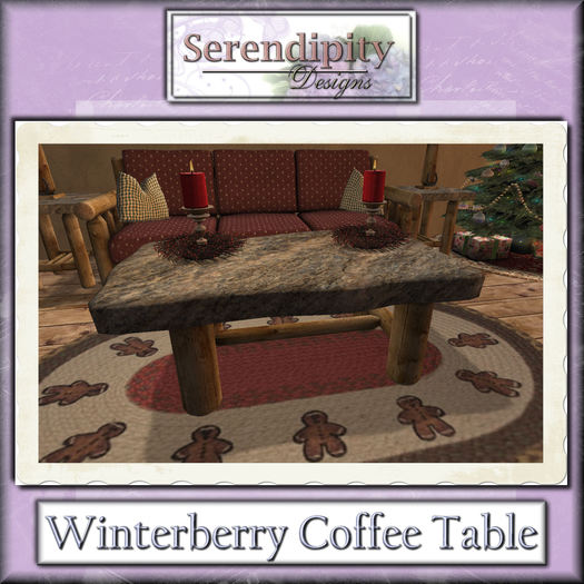 Serendipity Designs - Winterberry Coffee Table (boxed)