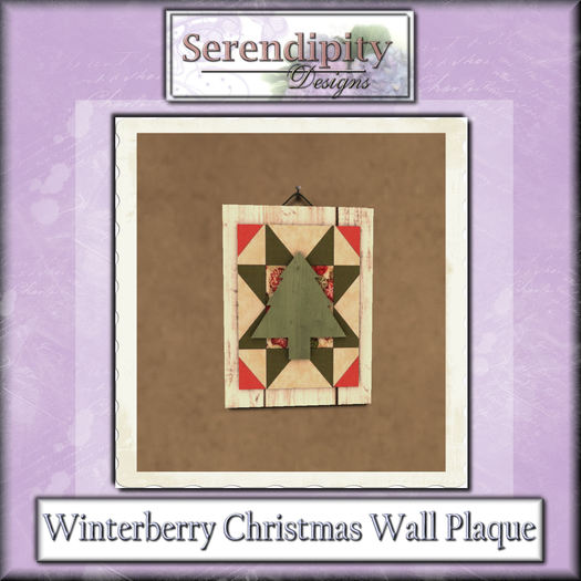 Serendipity Designs - Winterberry Christmas Wall Plaque
