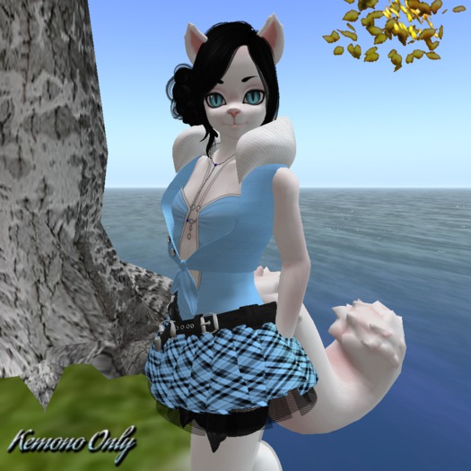 Sassy School Girl Baby Blue Kemono ((BAGGED))