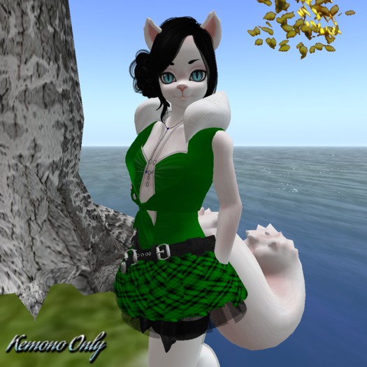 Sassy School Girl Dark Green Kemono ((BAGGED))