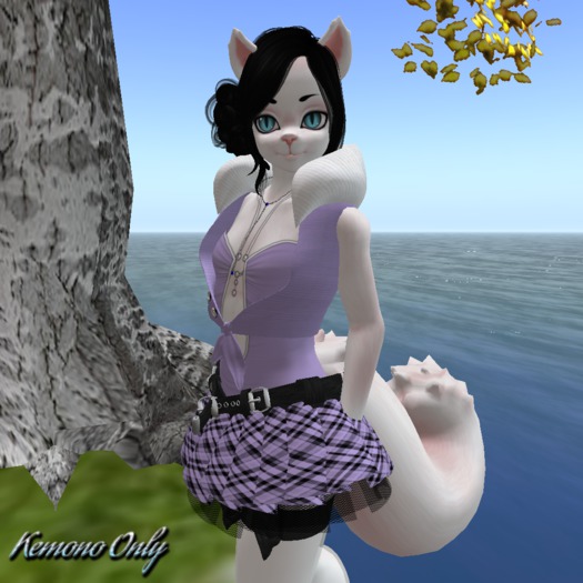 Sassy School Girl Lavender Kemono ((BAGGED))