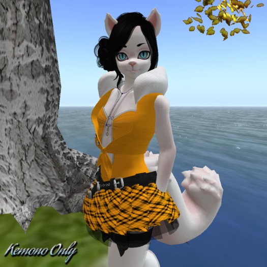 Sassy School Girl Orange Kemono ((BAGGED))