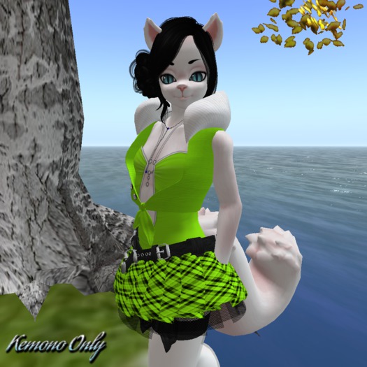 Sassy School Girl Lime Kemono ((BAGGED))