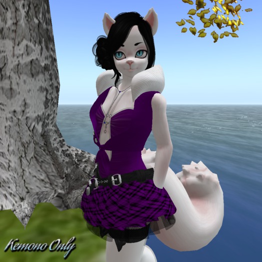 Sassy School Girl Purple Kemono ((BAGGED))