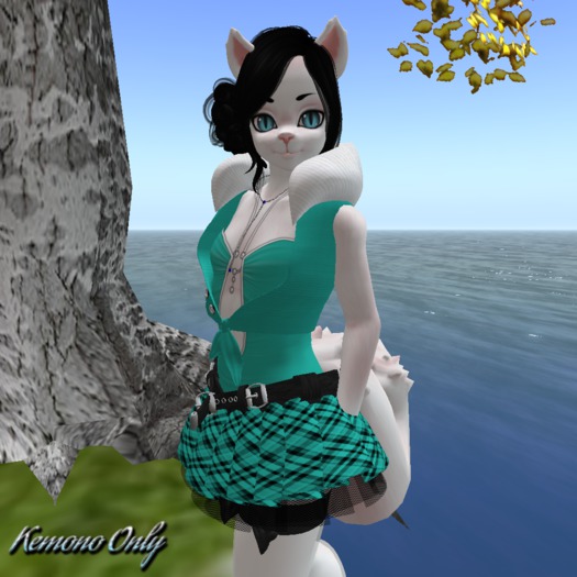 Sassy School Girl Teal Kemono ((BAGGED))