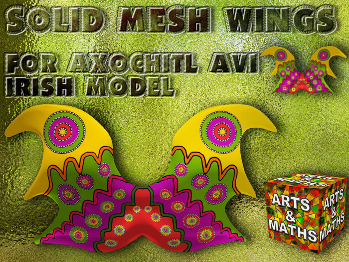 Alas Sólidas, modelo Irish, para el Alebrije Axochitl