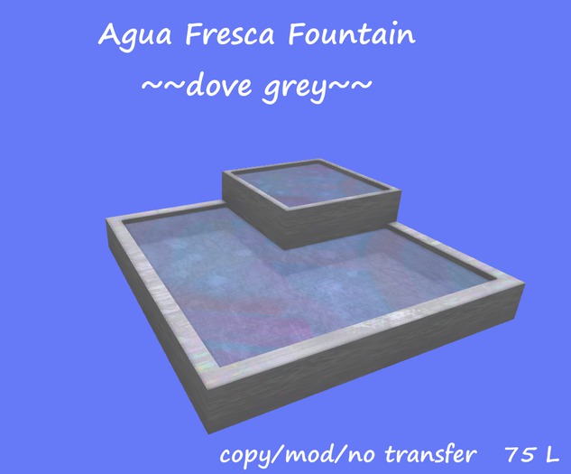 Agua Fresca Fountain -- Dove Grey