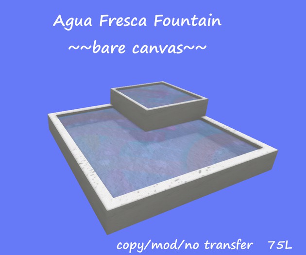 Agua Fresca Fountain -- Bare Canvas