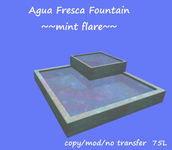 Second Life Marketplace Agua Fresca Fountain Mint Flare